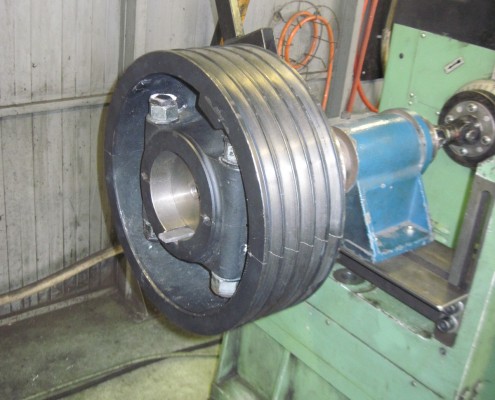 Equilibrage d'une poulie d'entrainement