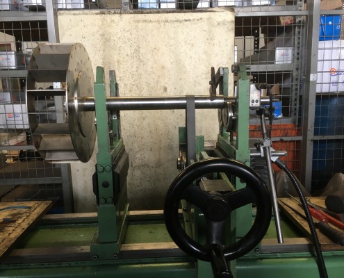 Equilibrage dynamique d'une turbine de ventilation