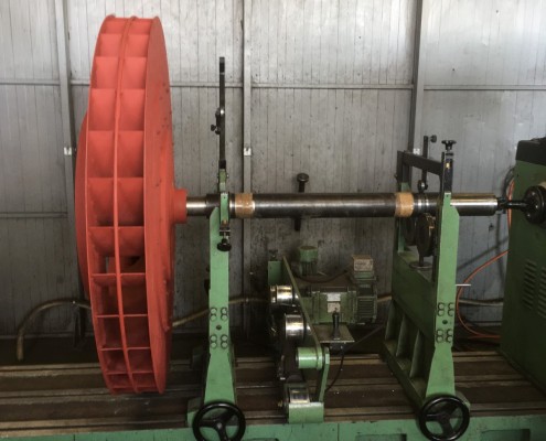 Equilibrage dynamique d'une turbine de ventilation diamètre 1400 mm