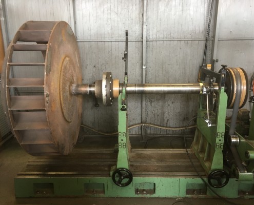 Equilibrage dynamique d'une turbine de ventilation