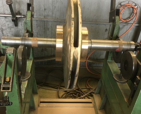 Equilibrage dynamique d'une roue de pompe