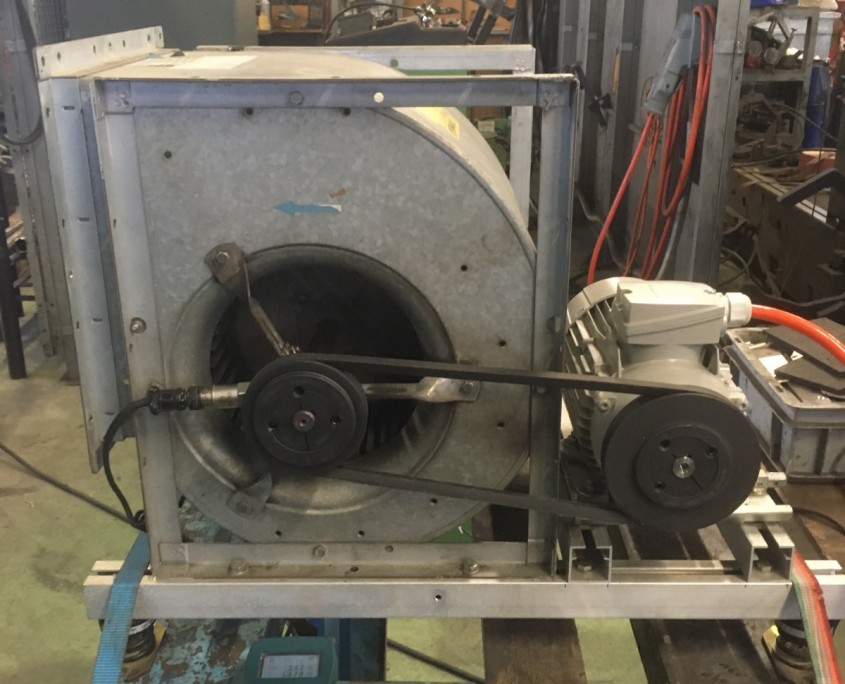 Equilibrage dynamique d'une turbine de ventilation double