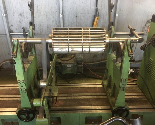 Equilibrage dynamique d'une turbine montée sur son arbre