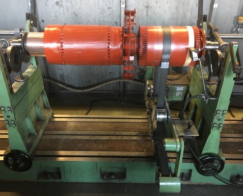 Equilibrage dynamique d'un rotor de génératrice